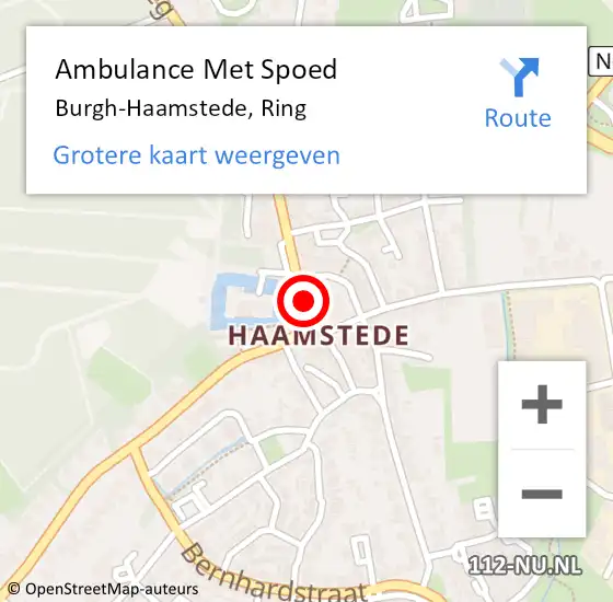 Locatie op kaart van de 112 melding: Ambulance Met Spoed Naar Burgh-Haamstede, Ring op 7 juni 2016 13:32