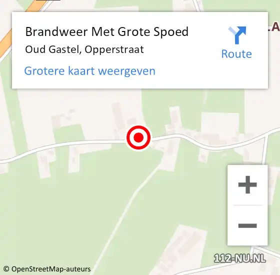 Locatie op kaart van de 112 melding: Brandweer Met Grote Spoed Naar Oud Gastel, Opperstraat op 7 juni 2016 13:48