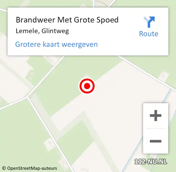 Locatie op kaart van de 112 melding: Brandweer Met Grote Spoed Naar Lemele, Glintweg op 7 juni 2016 14:50