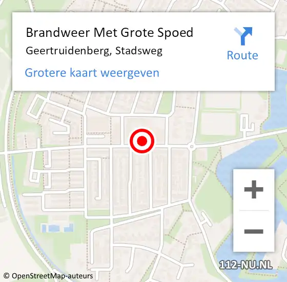 Locatie op kaart van de 112 melding: Brandweer Met Grote Spoed Naar Geertruidenberg, Stadsweg op 7 juni 2016 23:23