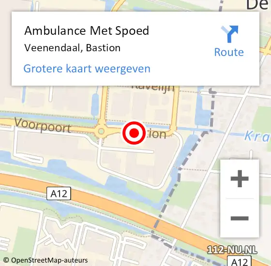 Locatie op kaart van de 112 melding: Ambulance Met Spoed Naar Veenendaal, Bastion op 7 juni 2016 23:32
