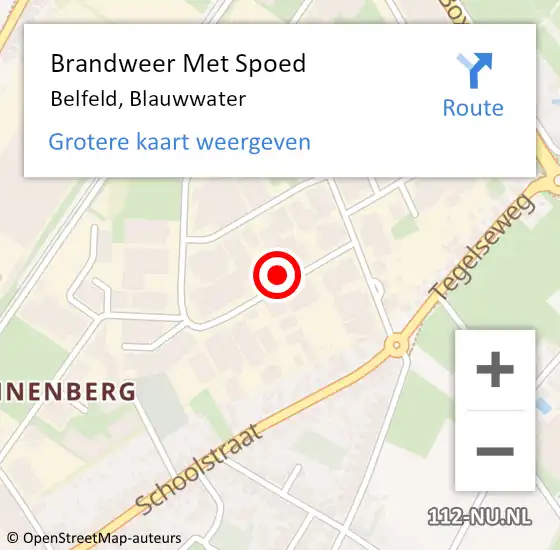 Locatie op kaart van de 112 melding: Brandweer Met Spoed Naar Belfeld, Blauwwater op 8 juni 2016 08:14