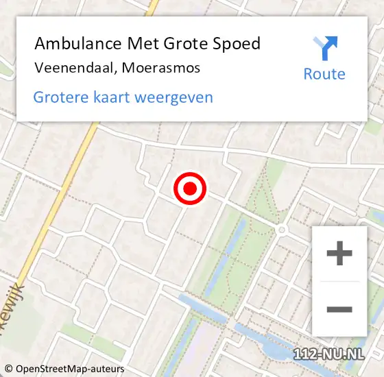 Locatie op kaart van de 112 melding: Ambulance Met Grote Spoed Naar Veenendaal, Moerasmos op 8 juni 2016 09:50