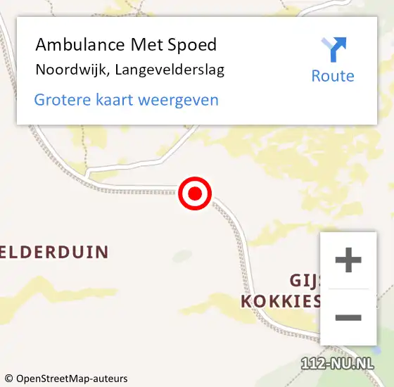 Locatie op kaart van de 112 melding: Ambulance Met Spoed Naar Noordwijk, Langevelderslag op 8 juni 2016 11:51