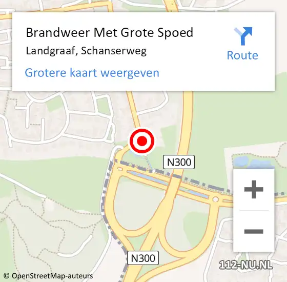 Locatie op kaart van de 112 melding: Brandweer Met Grote Spoed Naar Landgraaf, Schanserweg op 8 juni 2016 21:59