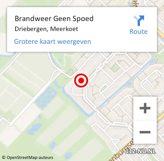 Locatie op kaart van de 112 melding: Brandweer Geen Spoed Naar Driebergen, Meerkoet op 9 juni 2016 02:12