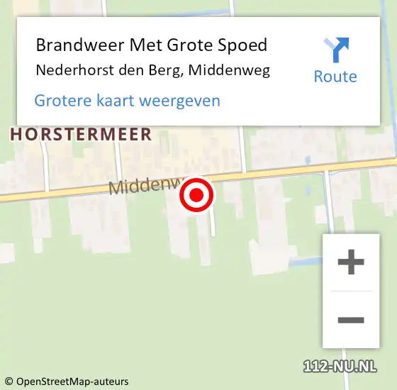 Locatie op kaart van de 112 melding: Brandweer Met Grote Spoed Naar Nederhorst den Berg, Middenweg op 17 december 2013 16:24