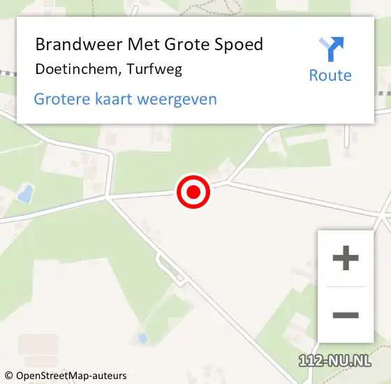 Locatie op kaart van de 112 melding: Brandweer Met Grote Spoed Naar Doetinchem, Turfweg op 9 juni 2016 10:47