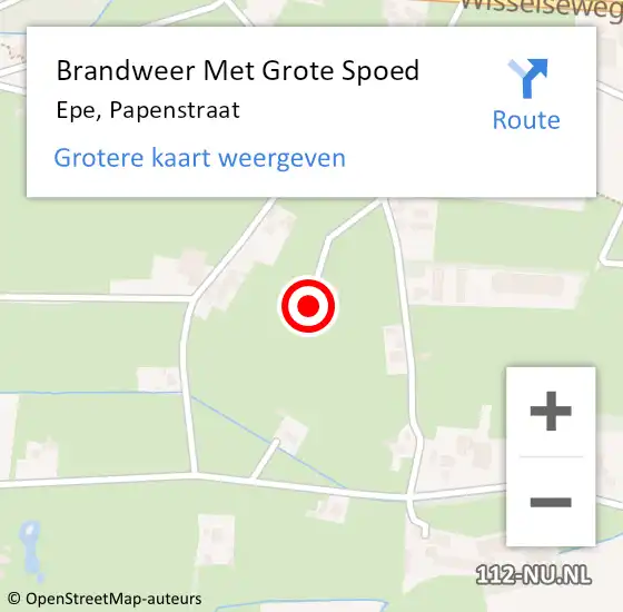 Locatie op kaart van de 112 melding: Brandweer Met Grote Spoed Naar Epe, Papenstraat op 17 december 2013 16:55