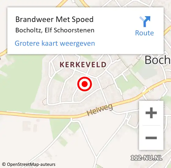 Locatie op kaart van de 112 melding: Brandweer Met Spoed Naar Bocholtz, Elf Schoorstenen op 9 juni 2016 17:15