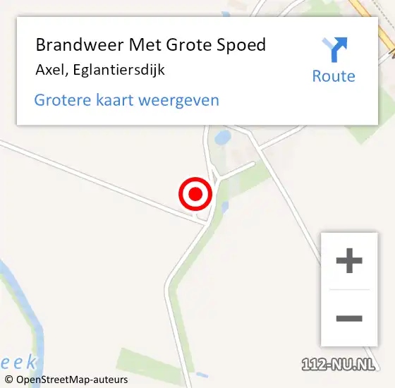 Locatie op kaart van de 112 melding: Brandweer Met Grote Spoed Naar Axel, Eglantiersdijk op 9 juni 2016 18:28