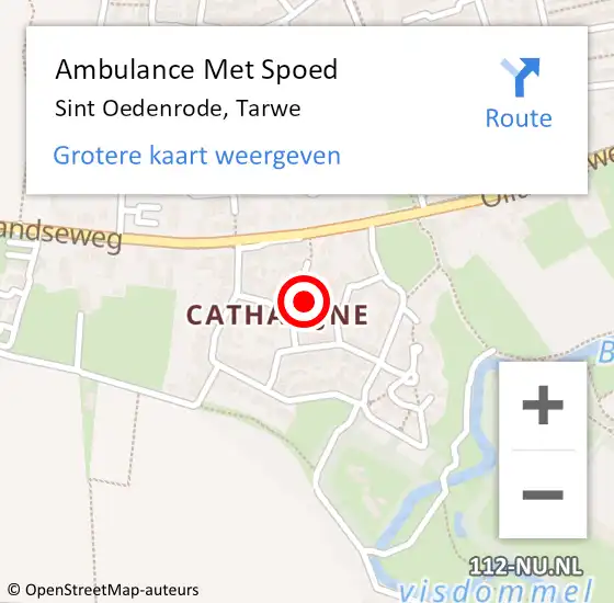 Locatie op kaart van de 112 melding: Ambulance Met Spoed Naar Sint Oedenrode, Tarwe op 9 juni 2016 19:38