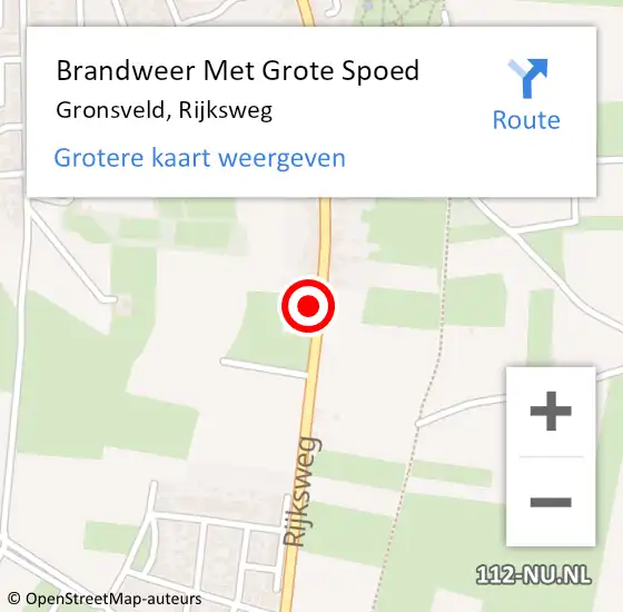 Locatie op kaart van de 112 melding: Brandweer Met Grote Spoed Naar Gronsveld, Rijksweg op 10 juni 2016 08:26