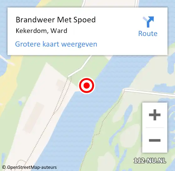 Locatie op kaart van de 112 melding: Brandweer Met Spoed Naar Kekerdom, Ward op 10 juni 2016 08:46