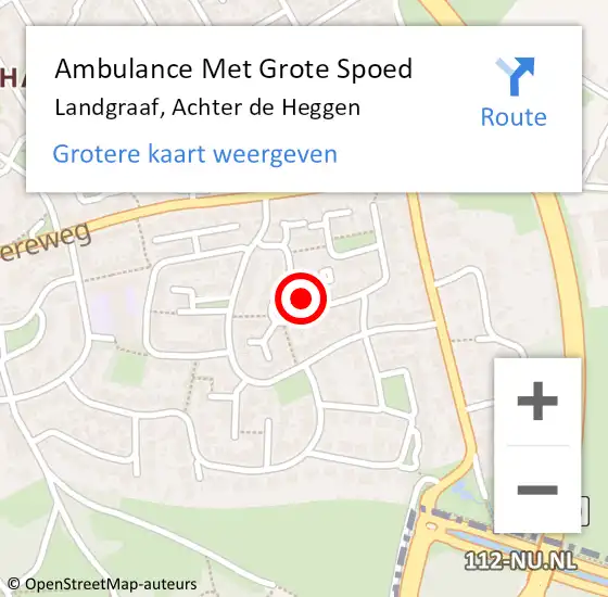 Locatie op kaart van de 112 melding: Ambulance Met Grote Spoed Naar Landgraaf, Achter de Heggen op 17 december 2013 18:28