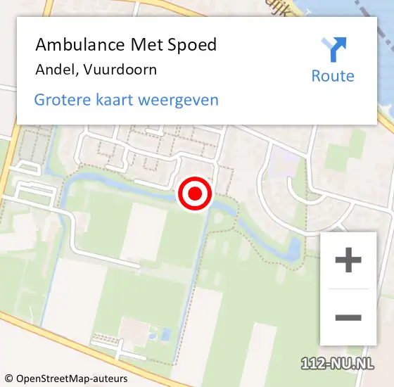 Locatie op kaart van de 112 melding: Ambulance Met Spoed Naar Andel, Vuurdoorn op 10 juni 2016 19:34