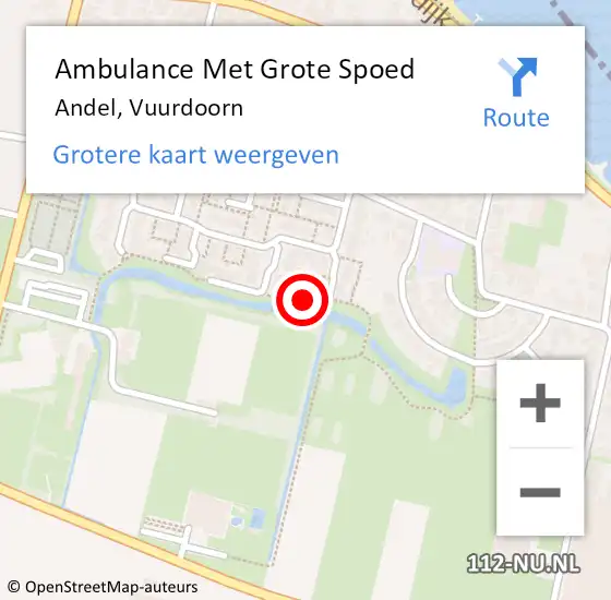 Locatie op kaart van de 112 melding: Ambulance Met Grote Spoed Naar Andel, Vuurdoorn op 10 juni 2016 19:44