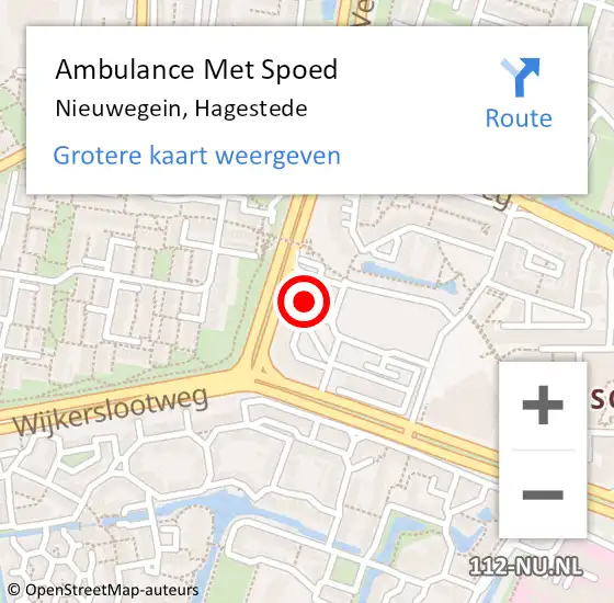 Locatie op kaart van de 112 melding: Ambulance Met Spoed Naar Nieuwegein, Hagestede op 10 juni 2016 22:37