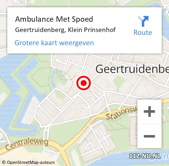 Locatie op kaart van de 112 melding: Ambulance Met Spoed Naar Geertruidenberg, Klein Prinsenhof op 11 juni 2016 09:41