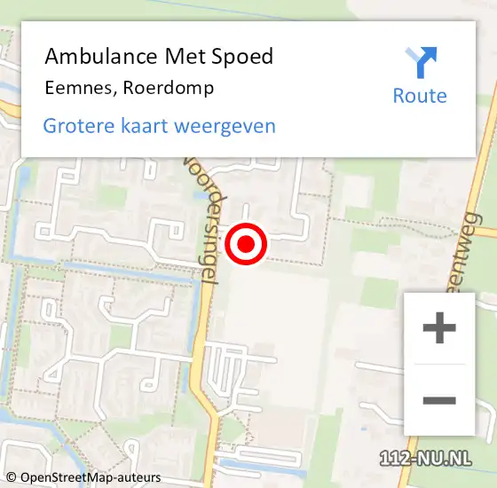 Locatie op kaart van de 112 melding: Ambulance Met Spoed Naar Eemnes, Roerdomp op 11 juni 2016 20:49