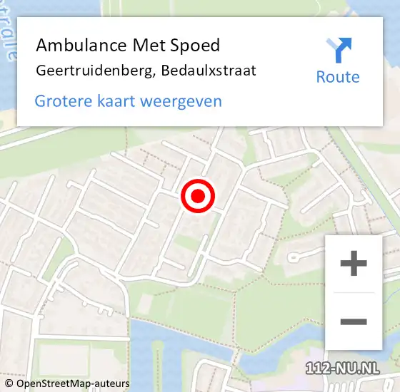 Locatie op kaart van de 112 melding: Ambulance Met Spoed Naar Geertruidenberg, Bedaulxstraat op 12 juni 2016 03:38