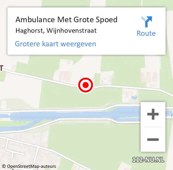 Locatie op kaart van de 112 melding: Ambulance Met Grote Spoed Naar Haghorst, Wijnhovenstraat op 12 juni 2016 11:39