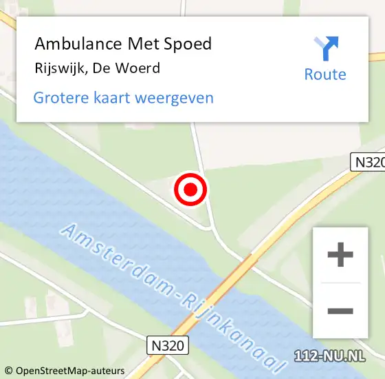 Locatie op kaart van de 112 melding: Ambulance Met Spoed Naar Rijswijk, De Woerd op 12 juni 2016 12:26