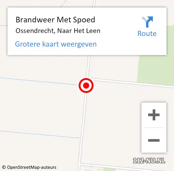 Locatie op kaart van de 112 melding: Brandweer Met Spoed Naar Ossendrecht, Naar Het Leen op 13 juni 2016 05:01