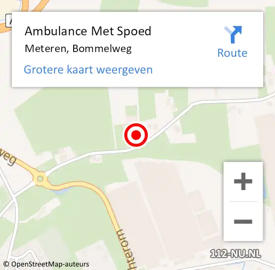 Locatie op kaart van de 112 melding: Ambulance Met Spoed Naar Meteren, Bommelweg op 13 juni 2016 08:32