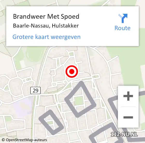 Locatie op kaart van de 112 melding: Brandweer Met Spoed Naar Baarle-Nassau, Hulstakker op 13 juni 2016 13:26