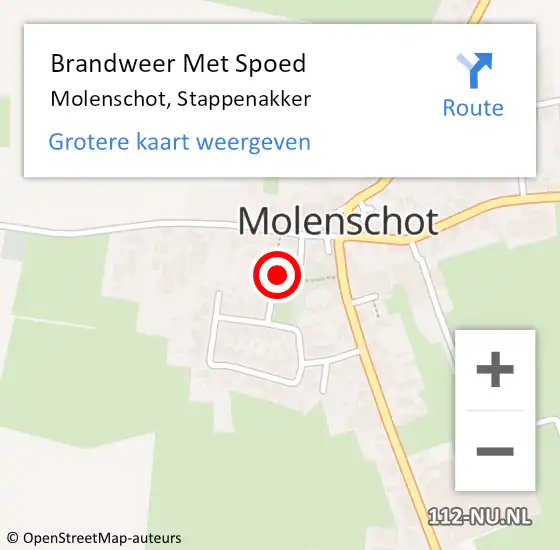 Locatie op kaart van de 112 melding: Brandweer Met Spoed Naar Molenschot, Stappenakker op 13 juni 2016 13:49