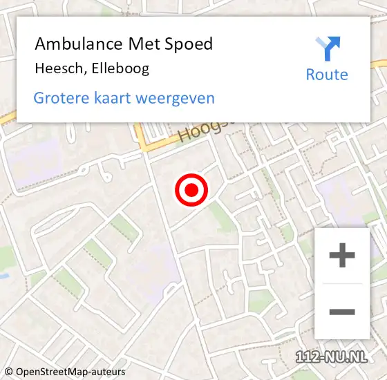 Locatie op kaart van de 112 melding: Ambulance Met Spoed Naar Heesch, Elleboog op 13 juni 2016 14:19