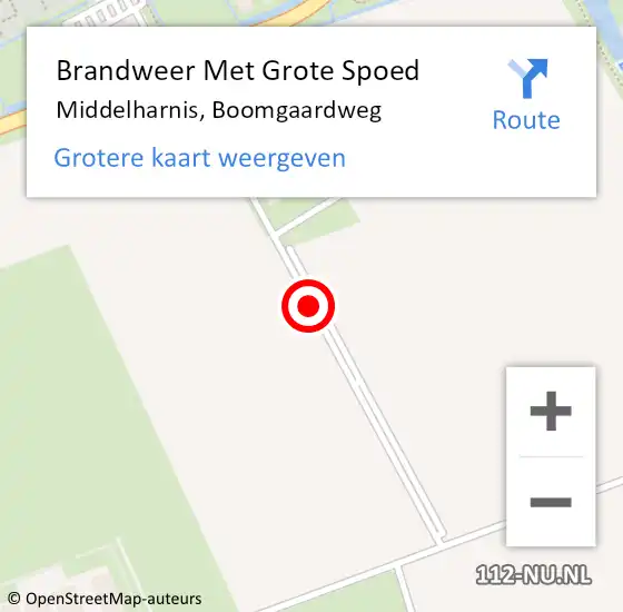 Locatie op kaart van de 112 melding: Brandweer Met Grote Spoed Naar Middelharnis, Boomgaardweg op 13 juni 2016 19:20