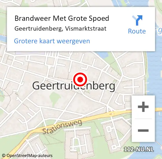 Locatie op kaart van de 112 melding: Brandweer Met Grote Spoed Naar Geertruidenberg, Vismarktstraat op 14 juni 2016 12:24