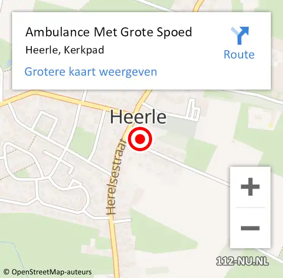 Locatie op kaart van de 112 melding: Ambulance Met Grote Spoed Naar Heerle, Kerkpad op 14 juni 2016 18:55