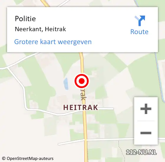 Locatie op kaart van de 112 melding: Politie Neerkant, Heitrak op 14 juni 2016 20:17