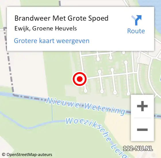 Locatie op kaart van de 112 melding: Brandweer Met Grote Spoed Naar Ewijk, Groene Heuvels op 14 juni 2016 21:39