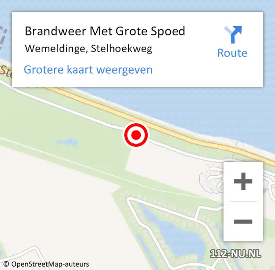 Locatie op kaart van de 112 melding: Brandweer Met Grote Spoed Naar Wemeldinge, Stelhoekweg op 14 juni 2016 23:21