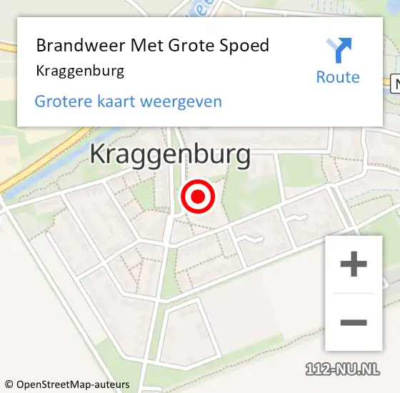 Locatie op kaart van de 112 melding: Brandweer Met Grote Spoed Naar Kraggenburg op 15 juni 2016 11:53