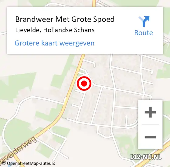 Locatie op kaart van de 112 melding: Brandweer Met Grote Spoed Naar Lievelde, Hollandse Schans op 18 december 2013 12:25