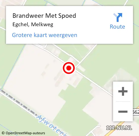 Locatie op kaart van de 112 melding: Brandweer Met Spoed Naar Egchel, Melkweg op 16 juni 2016 16:36