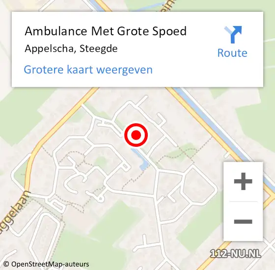 Locatie op kaart van de 112 melding: Ambulance Met Grote Spoed Naar Appelscha, Steegde op 18 december 2013 13:04