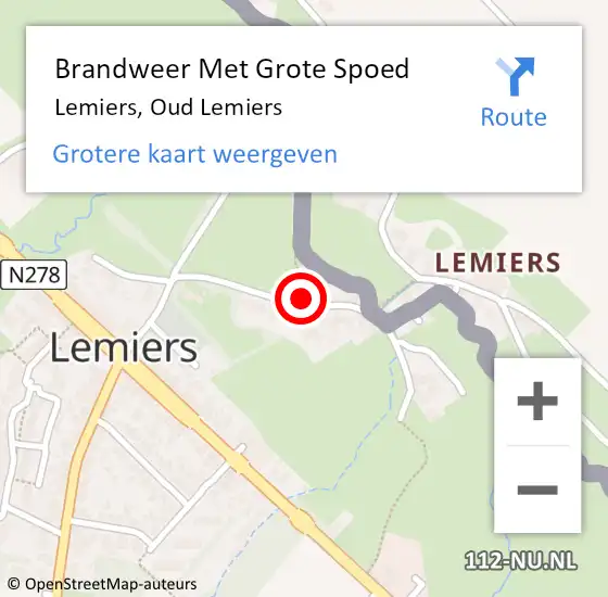 Locatie op kaart van de 112 melding: Brandweer Met Grote Spoed Naar Lemiers, Oud Lemiers op 16 juni 2016 22:03