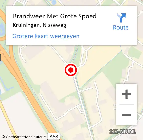 Locatie op kaart van de 112 melding: Brandweer Met Grote Spoed Naar Kruiningen, Nisseweg op 17 juni 2016 06:40