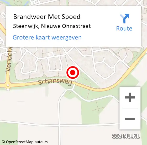Locatie op kaart van de 112 melding: Brandweer Met Spoed Naar Steenwijk, Nieuwe Onnastraat op 17 juni 2016 09:03