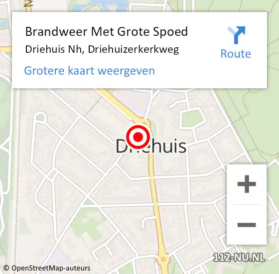 Locatie op kaart van de 112 melding: Brandweer Met Grote Spoed Naar Driehuis Nh, Driehuizerkerkweg op 17 juni 2016 13:51