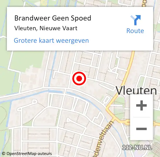 Locatie op kaart van de 112 melding: Brandweer Geen Spoed Naar Vleuten, Nieuwe Vaart op 17 juni 2016 14:50