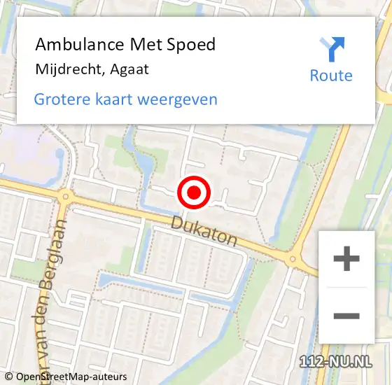 Locatie op kaart van de 112 melding: Ambulance Met Spoed Naar Mijdrecht, Agaat op 17 juni 2016 17:05