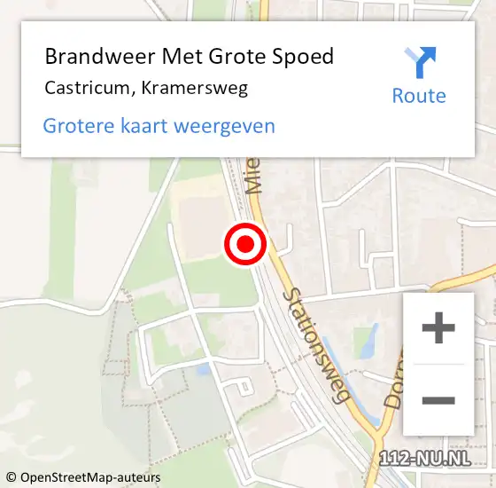 Locatie op kaart van de 112 melding: Brandweer Met Grote Spoed Naar Castricum, Kramersweg op 17 juni 2016 23:30