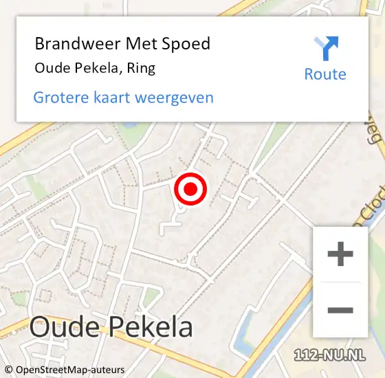 Locatie op kaart van de 112 melding: Brandweer Met Spoed Naar Oude Pekela, Ring op 18 juni 2016 03:06